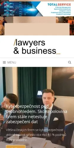 Anteprima del sito Lawyers & Business, media di Cechia per articoli sponsorizzati