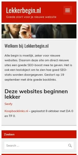 Anteprima del sito Lekkerbegin, media di Paesi Bassi per articoli sponsorizzati