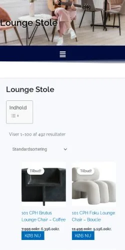 Anteprima del sito Lounge Stole, media di Danimarca per articoli sponsorizzati