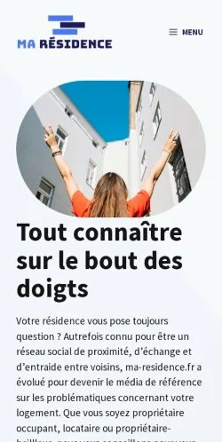 Anteprima del sito Ma Résidence, media di Francia per articoli sponsorizzati