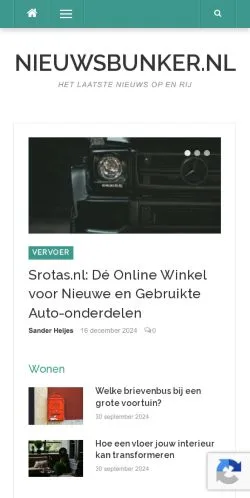 Anteprima del sito Nieuwsbunker, media di Paesi Bassi per articoli sponsorizzati