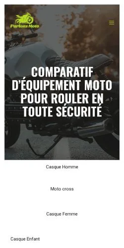 Anteprima del sito Parlons Moto, media di Francia per articoli sponsorizzati