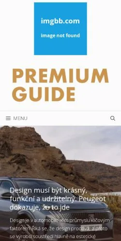 스폰서 기사용 체코 매체 Premium Guide 사이트 미리보기