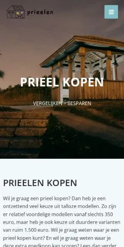 Preview of the Prieelen website, a media outlet in Netherlands for sponsored articles