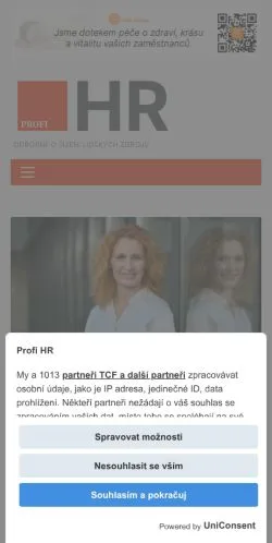 Anteprima del sito Profi HR, media di Cechia per articoli sponsorizzati