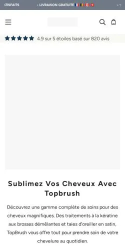 Vista previa del sitio Topbrush, medio de Francia para artículos patrocinados