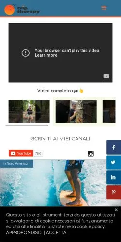 Aperçu du site Trip Therapy, média de Italie pour articles sponsorisés