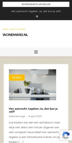 스폰서 기사용 네덜란드 매체 Wonenwiki 사이트 미리보기