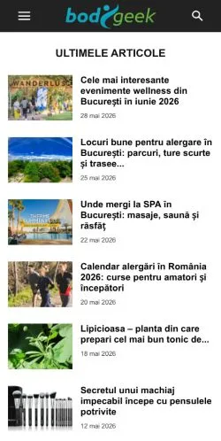 Anteprima del sito BodyGeek, media di Romania per articoli sponsorizzati