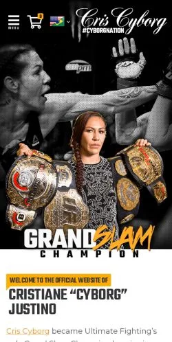 Forhåndsvisning av nettstedet Cris Cyborg Nation, medium fra USA for sponsede artikler