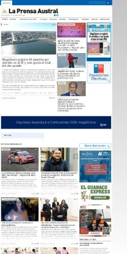 Podgląd witryny La Prensa Austral, medium z kraju Hiszpania do artykułów sponsorowanych