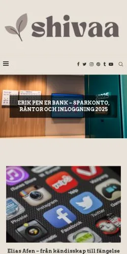 Voorbeeld van de site Shivaa, medium uit Zweden voor gesponsorde artikelen