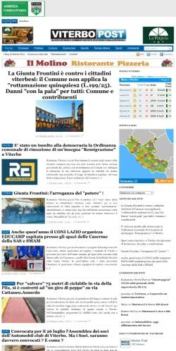 Podgląd witryny Viterbo Post, medium z kraju Włochy do artykułów sponsorowanych