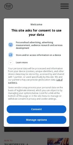 Förhandsvisning av webbplatsen Wpart, medium i USA för sponsrade artiklar