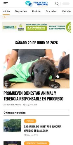 Anteprima del sito Yucatán Ahora, media di Messico per articoli sponsorizzati
