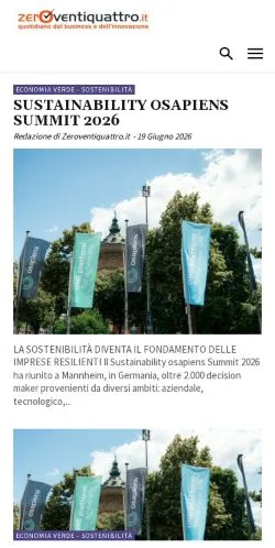 Anteprima del sito Zeroventiquattro, media di Italia per articoli sponsorizzati