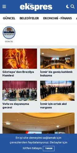 스폰서 기사용 튀르키예 매체 Haber Ekspres 사이트 미리보기
