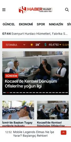 Anteprima del sito Haber Yıldızı, media di Turchia per articoli sponsorizzati
