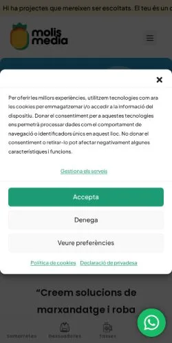 Forhåndsvisning af Molismedia, medie fra Spanien til sponsorerede artikler
