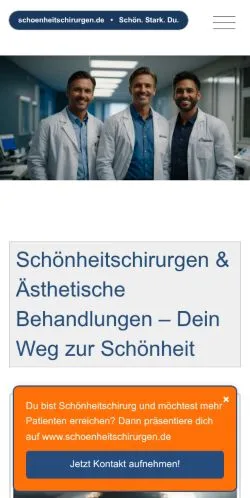 Anteprima del sito Schönheitschirurgie, media di Germania per articoli sponsorizzati