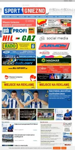 Vista previa del sitio Sport Gniezno, medio de Polonia para artículos patrocinados