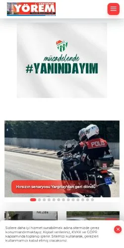 スポンサード記事向けのトルコメディア、Yenişehir Yöremのサイトプレビュー