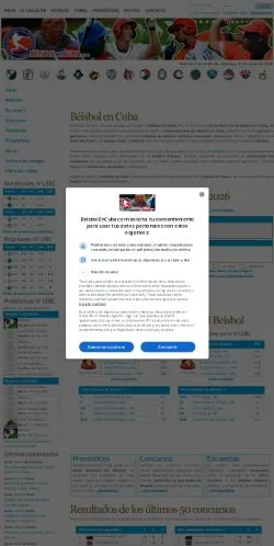 Podgląd witryny Béisbol En Cuba, medium z kraju Stany Zjednoczone do artykułów sponsorowanych