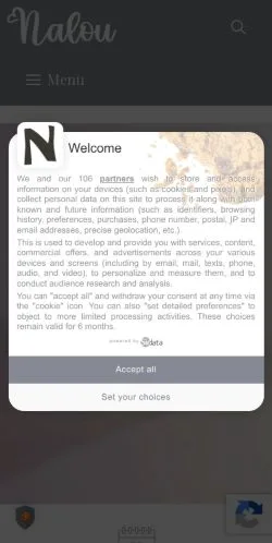 Anteprima del sito Nalou, media di Francia per articoli sponsorizzati