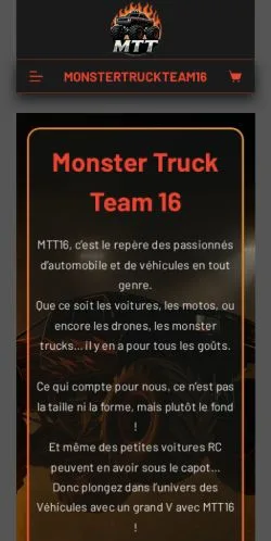 Podgląd witryny Monster Truck Team 16, medium z kraju Francja do artykułów sponsorowanych