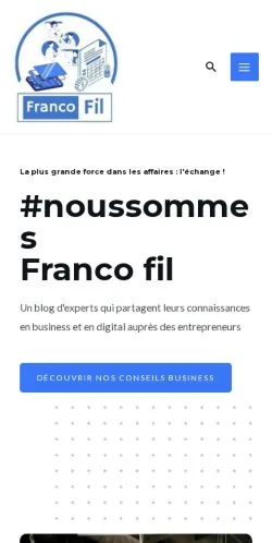 Anteprima del sito Franco-Fil, media di Francia per articoli sponsorizzati
