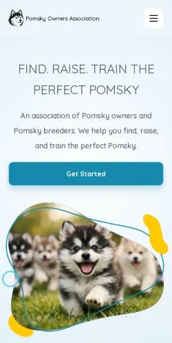 Anteprima del sito Pomsky Association, media di Stati Uniti per articoli sponsorizzati