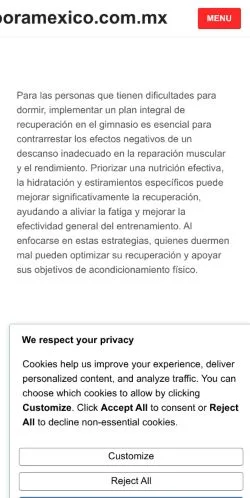 Anteprima del sito Saboramexico, media di Messico per articoli sponsorizzati