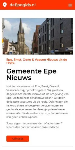 Forhåndsvisning av nettstedet Epe Laatste Nieuws, medium fra Nederland for sponsede artikler