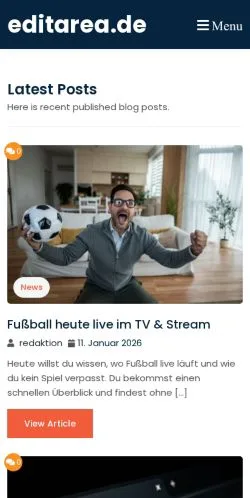 Förhandsvisning av webbplatsen editarea.de -, medium i Tyskland för sponsrade artiklar