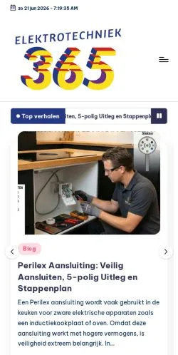 Anteprima del sito Elektrotechniek365, media di Paesi Bassi per articoli sponsorizzati