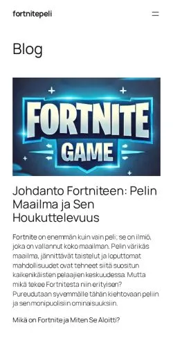 Anteprima del sito fortnitepeli -, media di Finlandia per articoli sponsorizzati
