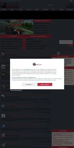 Forhåndsvisning av nettstedet Gamalive, medium fra Frankrike for sponsede artikler
