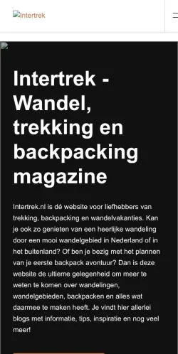 Forhåndsvisning av nettstedet Intertrek, medium fra Nederland for sponsede artikler