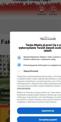 Anteprima del sito Katowice Twoje Miasto, media di Polonia per articoli sponsorizzati