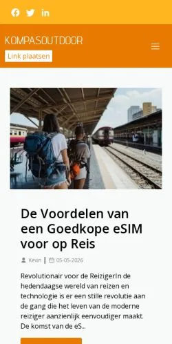 Anteprima del sito Kompasoutdoor.nl, media di Paesi Bassi per articoli sponsorizzati
