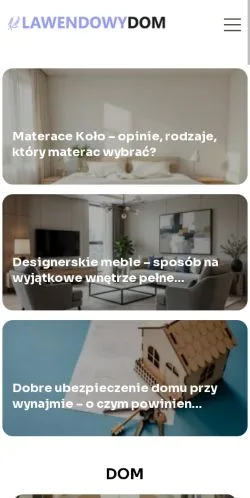 Podgląd witryny Lawendowydom, medium z kraju Polska do artykułów sponsorowanych