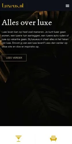 Anteprima del sito Luxueus, media di Paesi Bassi per articoli sponsorizzati