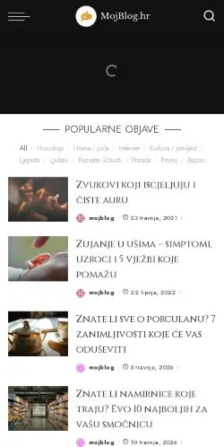 Anteprima del sito Mojblog, media di Croazia per articoli sponsorizzati