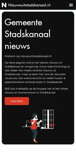 Anteprima del sito Nieuws uit Stadskanaal, media di Paesi Bassi per articoli sponsorizzati