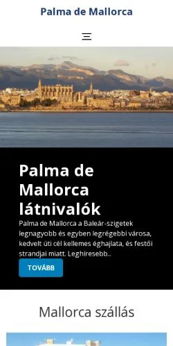 Podgląd witryny Palma de Mallorca utazás, medium z kraju Węgry do artykułów sponsorowanych