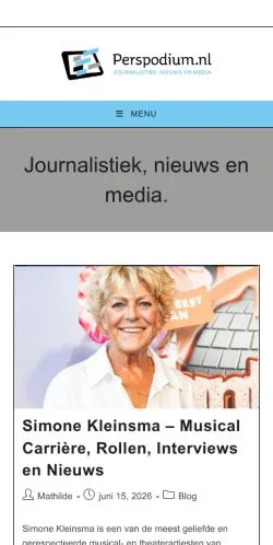 スポンサード記事向けのオランダメディア、Perspodiumのサイトプレビュー