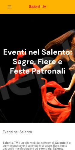 Vorschau der Website Salento TV, Medium aus Vereinigte Staaten für gesponserte Artikel