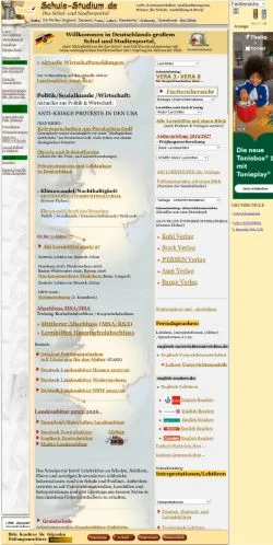 Voorbeeld van de site Deutschlands Schulportal, medium uit Duitsland voor gesponsorde artikelen