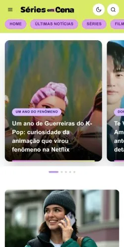 Anteprima del sito Séries em Cena, media di Brasile per articoli sponsorizzati