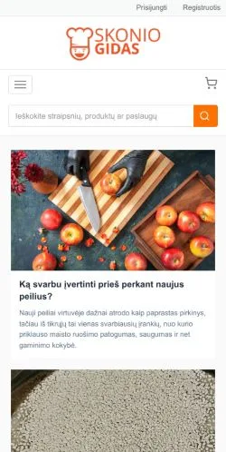 Anteprima del sito Skonio Gidas, media di Stati Uniti per articoli sponsorizzati